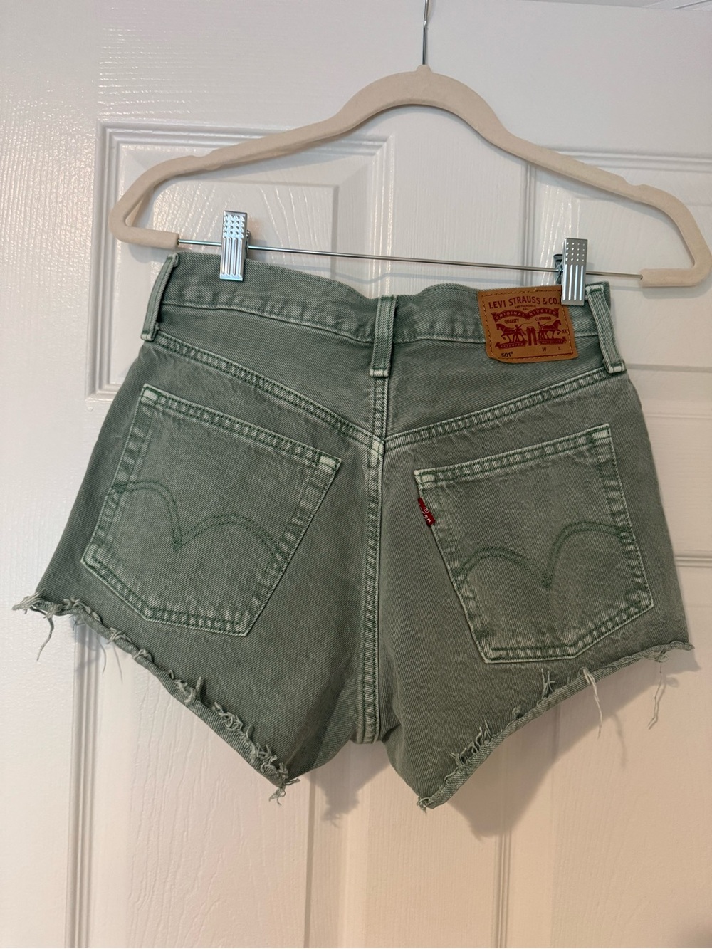 Levi's Women's Cutoff Denim Shorts - Sage Green Wash